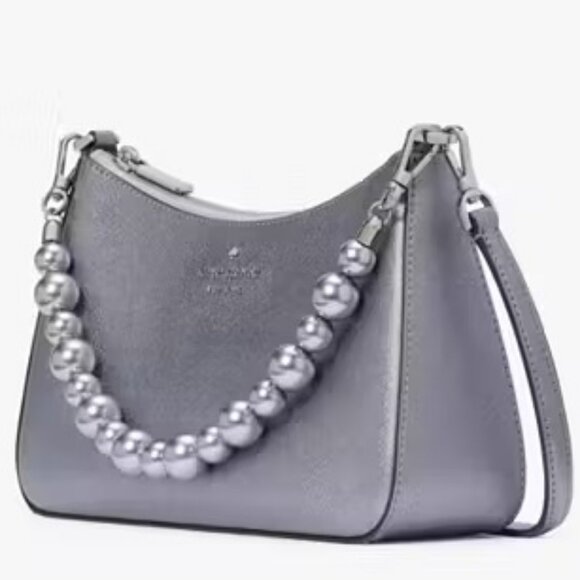 Kate Spade Madison Faux Pearl Md Cnvrtbl Crssbdy Bag in Candied Flower LILAC NWT - Picture 7 of 8